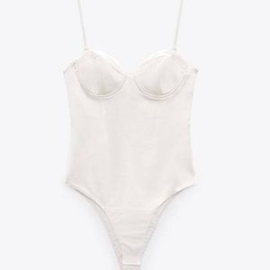 NWT ZARA satin bustier bodysuit
